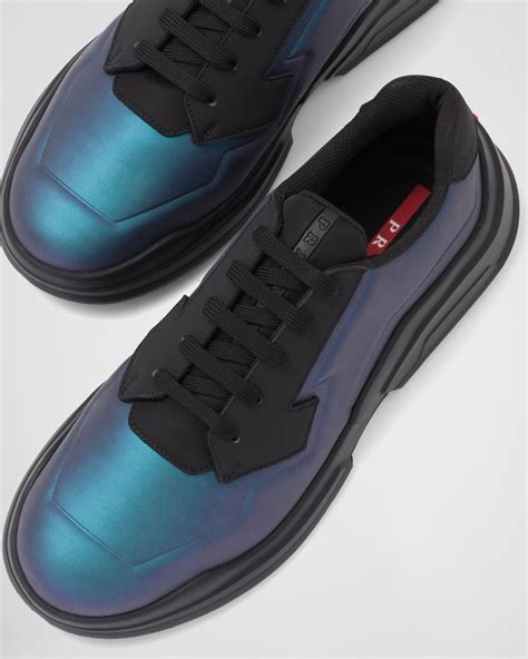 Black/iridescent Prada Polarius sneakers .